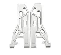 OPSDKVKS 2PCS RC Front Lower Swing Arms, Silver Aluminum Alloy Suspension Arms for Corally Kronos 6S 1/8 Truck, Durable Metal RC Front Lower A Arm with Easy Installation, Replacemen