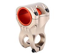 OPSDKVKS Aluminium Alloy Short Handlebar Stem, Handlebar Stem, High Strength 35mm CNC Hollow Design, Lightweight Bike Stem with Dual Bushing for 31.8/35mm Handlebars, Perfect for of (Silver)