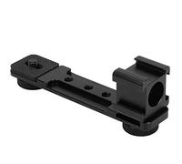 OPSDKVKS Aluminum Alloy Triple Hot Shoe Mount Bracket, Camera Extension Rod with 1/4 Screw Hole, Gimbal Mount for Phone DSLR Camera, Lightweight CNC Machined Accessory for Microphone Fill L