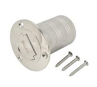 OPSDKVKS Boat Filler Right Angle Clamshell 316 Stainless Steel, Keyless Deck Fill Cap, Marine Bulkhead Tank Fitting for Yacht Boat Water Storage with 2 Inch 50 mm Threaded Inlet (GAS)