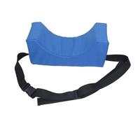 OPSDKVKS Head Positioner Pillow Blue PU Leather, Wheelchair Headrest, Breathable Comfortable Neck Support Pillow with Adjustable Straps, Head Stabilizer Wedge Pillow for Elderly and Bedridd