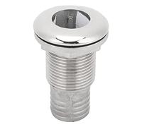 OPSDKVKS Marine Boat Thru Hull Fitting Connector, Stainless Steel Hose Tail Barb, Marine Hardware, Easy to Install Thru Hull Connector for All Types of Boats, Durable an (11/2")
