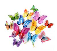 OPSEAM Butterfly Wall Decor 24/48 PCS, 3D Butterflies Stickers for Party Decorations with Magnets(Colorful, 48)