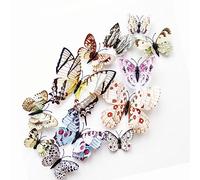 OPSEAM Butterfly Wall Decor 24/48 PCS, 3D Butterflies Stickers for Party Decorations with Magnets (White, 48)