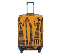OPSREY Creative African Culture2 Print Luggage Cover Suitcase Cover Elastic Washable Suitcase Protector For 21-32 Inch, Black, L