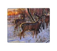 OPSREY Deers Picture printed Mouse pad washable mouse pad for office home gaming work use