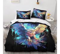 OPSREY Eagle Warmth Comforter Cover Hidden Zipper Birds of Prey Duvet Cover Set with Pillowcases Bedding Set Soft Microfiber Quilt Cover Set Various Sizes for Kids Adults Double(200x200cm)