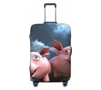 OPSREY Funny 3d Piggies Print Luggage Cover Suitcase Cover Elastic Washable Suitcase Protector For 21-32 Inch, Black, XL