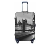 OPSREY Houses Of Parliament Print Luggage Cover Suitcase Cover Elastic Washable Suitcase Protector For 21-32 Inch, Black, XL