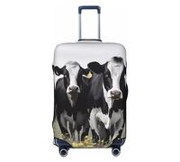 OPSREY Luggage Cover Elastic Suitcase Cover Personalized Double-Sided Black White Cows Print Luggage Cover Protector For 18-32 Inches, Black, M