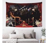 OPSREY Movie Night Party Print Tapestry Wall Hanging Not Fade Easy To Install For Bedroom Living Room Dorm Home Decor Tapestry 60 X 40 Inches