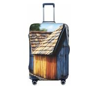 OPSREY Roof Shingle Print Luggage Cover Suitcase Cover Elastic Washable Suitcase Protector For 21-32 Inch, Black, XL