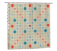 OPSREY Scrabble Board Print Shower Curtains Bath Curtain Waterproof Polyester Fabric for Home Bathroom Decor with 12 Hooks 72 X 72 Inches