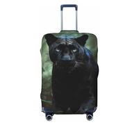 OPSREY tree Panther Print Luggage Cover Suitcase Cover Elastic Washable Suitcase Protector For 21-32 Inch, Black, M
