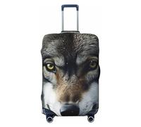 OPSREY tree Wolf Eyes Print Luggage Cover Suitcase Cover Elastic Washable Suitcase Protector For 21-32 Inch, Black, M