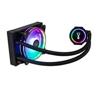 OPSYS Hiems 120mm ARGB All-in-One CPU AIO Water Liquid Cooler with aRGB fan, Infinity Mirror Pump Display, 750-1500 RPM, AM4, AM5 and LGA 1700 Compatible - Black