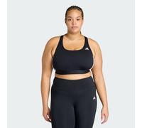 Adidas Optime Essentials 3 Stripes Plus Medium Impact Sports Bra Black 1X Woman