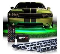 OPT7 Aura Aluminum LED Underglow Kit for Car with Remote Control, Exterior Neon Accent Under Glow Lights, Rigid Waterproof Strip Lights, Music Soundsync Mode, Multicolor RGB Light Bars
