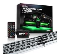 OPT7 Aura Aluminum Underglow LED Lighting Kit for Truck with Remote Control, RGB Multicolor Undercar Decor, Waterproof, Soundsync, Door Assist, 12V