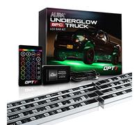 OPT7 Aura Aluminum Underglow LED Lighting Kit for Truck with Remote Control, RGB Multicolor Undercar Decor, Waterproof, Soundsync, Door Assist, 12V