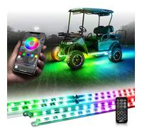 OPT7 Aura DreamColor Golf Cart Chase Lights with App and Remote Control, Waterproof Rigid Aluminum LED Light Bar