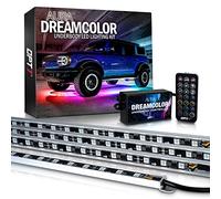 OPT7 Aura DreamColor Underground Car Chase Lights with App and Remote Control, Waterproof Rigid Aluminum LED Light Bar, RGBIC Outdoor Light Kit with Accent