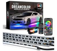 OPT7 Aura DreamColor Underground Car Chase Lights with App and Remote Control, Waterproof Rigid Aluminum LED Light Bar, RGBIC Outdoor Light Kit with Accent