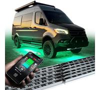 OPT7 Aura Pro B&B+ Class RV Underground Lights with App & Remote Control, Multi-Color RGB Modes, Music Sync, 6 Waterproof Rigid Aluminum Light Bars Kit