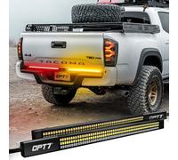 OPT7 Redline Parlux Triple Row LED Tailgate Light Bar for Tacoma w/Sequential Amber Turn Signal - Weatherproof Rigid Aluminum Light Bars Compatible with Tacoma Truck 2nd/3rd Gen. 2005-2023