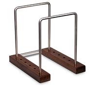 Optage Audio 35 LP Vinyl Record Holder, Solid Walnut Wood Record Holder for Albums, Now Playing Record Props, Vinyl Record Storage, LP Holder Rack, Vinyl Stand