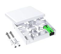 Optal Fiber Junction Box Fiber Opt Wall Plate Wide Compatible for 86 Type Wall Size Easy Mounting Design Fiber Protections Box