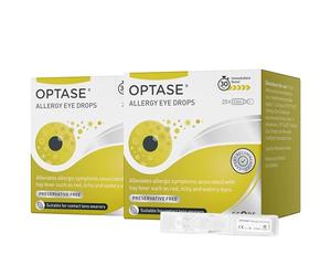 Optase Allergy Eye Drops - Fast-Acting Treatment of Irritated, Itchy, Red & Watery Eyes from Allergies & Hay Fever (2 Pack)