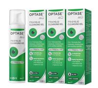 Optase Tea Tree Oil Eyelid Cleansing Gel for Daily Hygiene - Suitable for Dry Eyes, Blepharitis & Styes - Preservative Free - 3 x 50ml