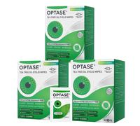 Optase Tea Tree Oil Eyelid Cleansing Wipes - Daily Hygiene & Relief from Blepharitis, Tired and Dry Eyes - 3x20 Pack
