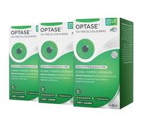 Optase Tea Tree Oil Eyelid Wipes - Cleanses, Purifies, and Refreshes Eyelids - Preservative Free - Biodegradable Wipes - Effective Cleansing with Antibacterial Tea Tree Oil - 3x30 Pack