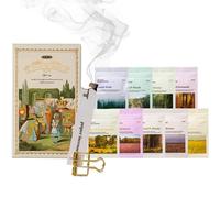 OPTATUM Paper Incense Trial Kit - 36pcs Variety Incense Paper Set | Discover Your Best Scent from Our 9 Unique Fragrances | Vintage Aesthetic Gift for New Home & Housewarming