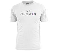 Opte Mens My Generation Mod T Shirt Jam Weller Who Quadrophenia WhiteLarge
