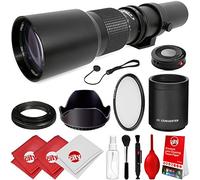 Opteka 500mm/1000mm f/8 Manual Telephoto Lens for Canon EOS 80D, 77D, 70D, 60D, 7D, 6D, 5D, 5Ds, Rebel T7i, T7s, T6i, T6s, T5i, T5, T4i, T3i, T3, T2i, T1i, SL2 and SL1 Digital SLR Cameras