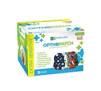 Opthopatch Eye Patches for Kids - Fun Design [Series I] - 60 + 10 Latex Free Hypoallergenic Cotton Adhesive Bandages for Amblyopia and Strabismus - 2 Defined Vision Reward Charts