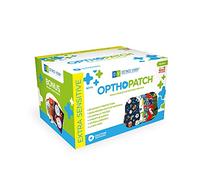 Opthopatch Eye Patches for Kids - Fun Design [Series I] - 90 + 10 Latex Free Hypoallergenic Cotton Adhesive Bandages for Amblyopia and Strabismus - 3 Defined Vision Reward Charts