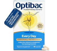 Optibac Every Day - Vegan Daily Digestive Supplement - 30 Capsules | Scientifically proven to reach the gut alive | UK's most trust & recommended | With Lactobacillus & Bifidobacterium