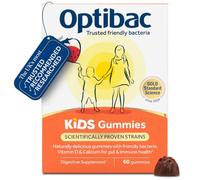 Optibac Kids Gummies - Daily Friendly Bacteria for Kids - 60 Vegan Gummies | Most trusted by UK parents | Scientifically proven bacterial cultures | With vitamin D & calcium for gut & immune support