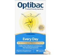 Optibac Probiotics Every Day - Digestive Probiotic Supplement with FOS Fibres - Scientifically Proven Strains for Gut Health Support - 90 Capsules