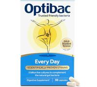 Optibac Probiotics Every Day - Digestive Probiotic Supplement with 5 Billion Bacterial Cultures & FOS Fibres - 30 Capsules