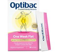 Optibac Probiotics One Week Flat - Vegan Digestive Probiotic Supplement - Suitable for Bloating as Gluten Free - Most Trusted & Recommended Brand - 4 Week Supply, 28 Sachets