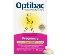 Optibac Probiotics Pregnancy - Most Researched Pregnancy Probiotics - Also for Breastfeeding & Post Birth - for Gut & Intimate Flora - 30 Vegan Capsules