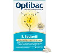 Optibac Probiotics Saccharomyces Boulardii - Vegan Digestive Probiotic Supplement with 5 Billion Live Cultures - Most Trusted & Recommended Brand - 40 Capsules