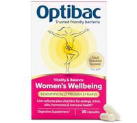 Optibac Women's Wellbeing - Live Cultures for Women - Digestive Supplement + Vitamins for Immune Support, Energy, Hormones & Skin - Most Trusted & Recommended Brand - 30 Capsules