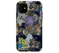 Optic Swirl Color Collage Funky Spiral Star Aesthetic Case for iPhone 11