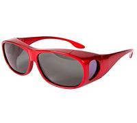 Opticaid Over Glasses Fit Over Sunglasses Polarised Anti Glare UV400 Wrap Around Womens Mens Red Sports Category 3 Lens Remaldi
